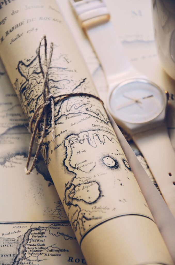 map wrapping paper